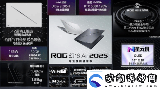 2025款ROG幻14/16Air筆記本發(fā)布最高可配RTX5080!